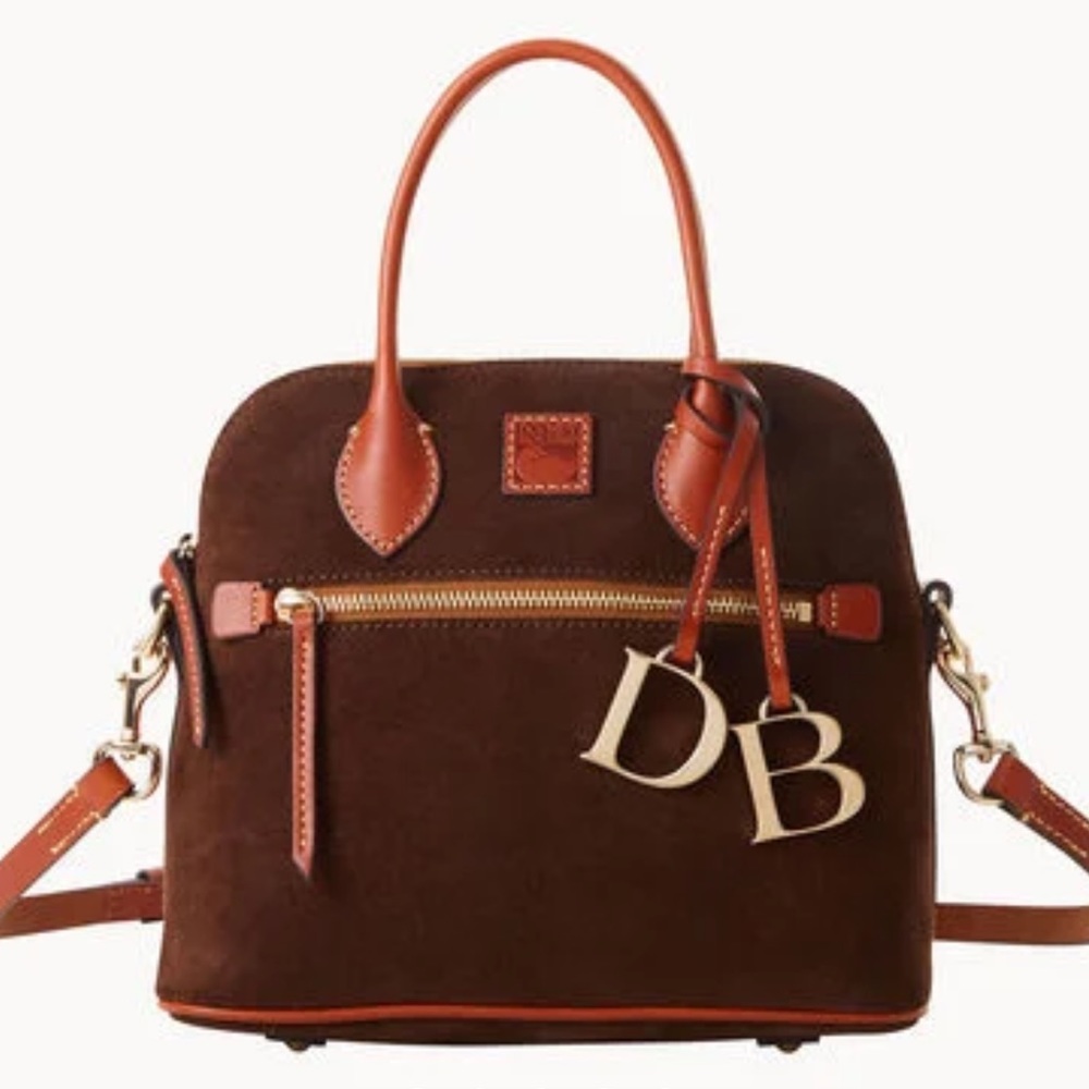 *NWT* Beautiful!!! New with tags Dooney & Bourke suede domed satchel.